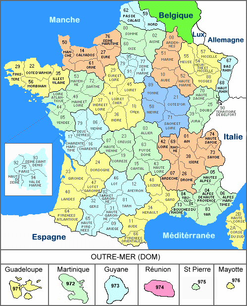 Carte de la France